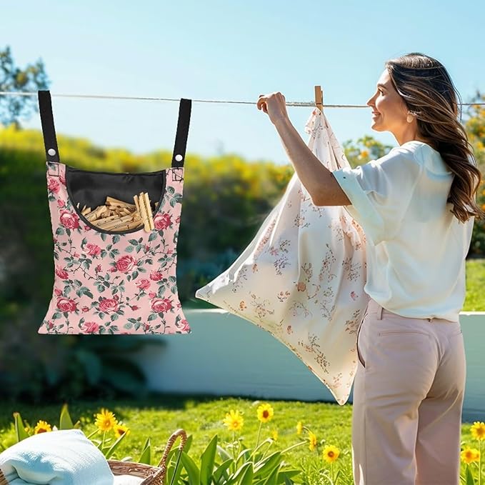 Clothes Pin Hanging Bag, Large Capacity Clothespin Bag