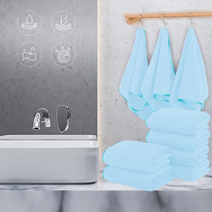 TENSTARS Silk Hemming Hand Towels