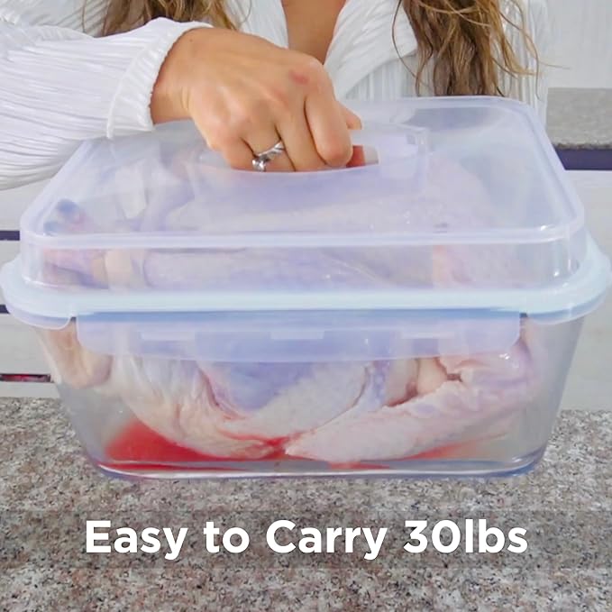 6500 ML / 220 oz / 28 Cup LARGE Glass Food Storage Container