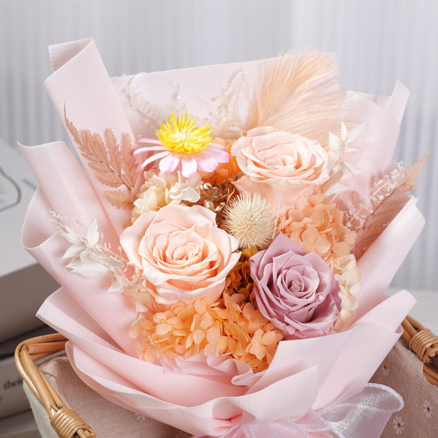 lovenfold Flowers for Delivery,Preserved Flowers Bouquets,Purple Rose Bouquets That Last 1-3 Years,Birthday Flowers Gifts for Women Mom Grandma Wife Friends
