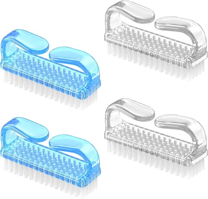 Handle Grip Nail Brush, Hand Fingernail Brush Cleaner Scrubbing Kit Pedicure