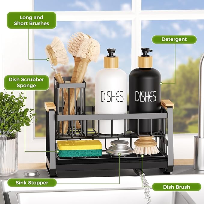 Sponge Holder for Kitchen Sink, Kitchen Sink Caddy