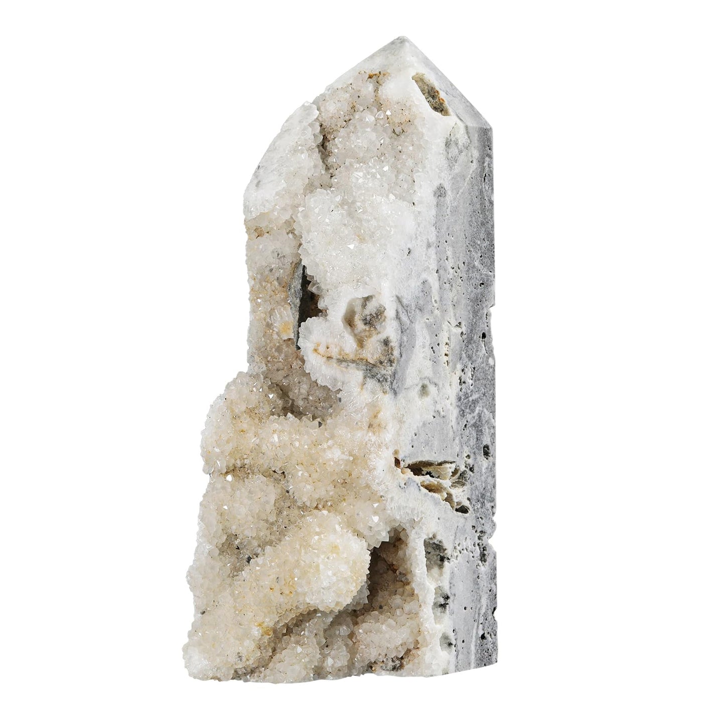 dssmboom Irregular Crystal Point Stone Wand for Meditation Rock Quartz Crystal Cluster Geode Tower for Home Decor Mineral Specimen, 2.17"-3.55"