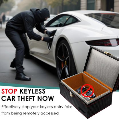 OMKHE Faraday Box for Car Keys – RFID Signal Blocker, Key Fob Protector, Anti-Theft Keyless Entry Protector with Faraday Pouch