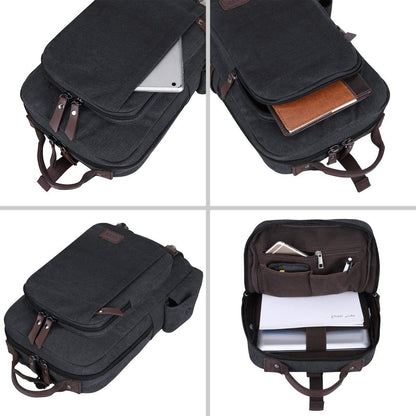 S-ZONE Sling Backpack for Men with Chest Pocket 13" Shoulder Bag Shoulder Bag Shoulder Bag Backpack, dark grey, M, One size