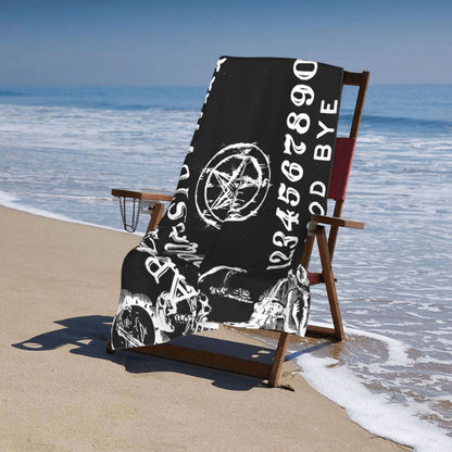Dingtaifeng Ouija Board Tagesdecke Beach Towel Quick Dry Shower Swim Adults Bath Towels Hotel, Gym and Spa Multipurpose Towels 32x52 Inch