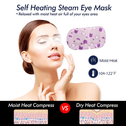 Jekeno Steam Eye Mask, 16 Packs Eye Masks for Dry Eyes, 40-60 Minutes Self Moist Warm Compress Heated Disposable Mask for Sleep, Spa Relaxing Trip Gifts, Travel Essentials for Women Men