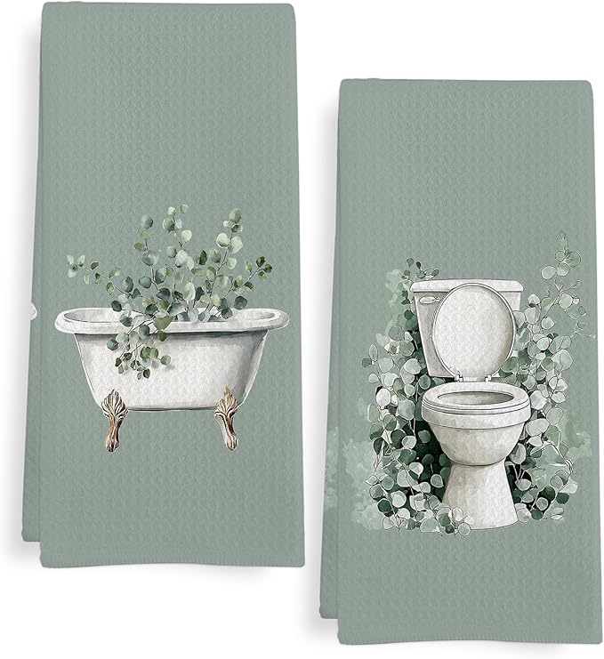 Sage Green Eucalyptus Hand Towels