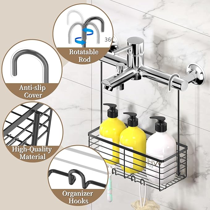 DELLAN Hanging Shower Rack, Shower Organizer Hanging