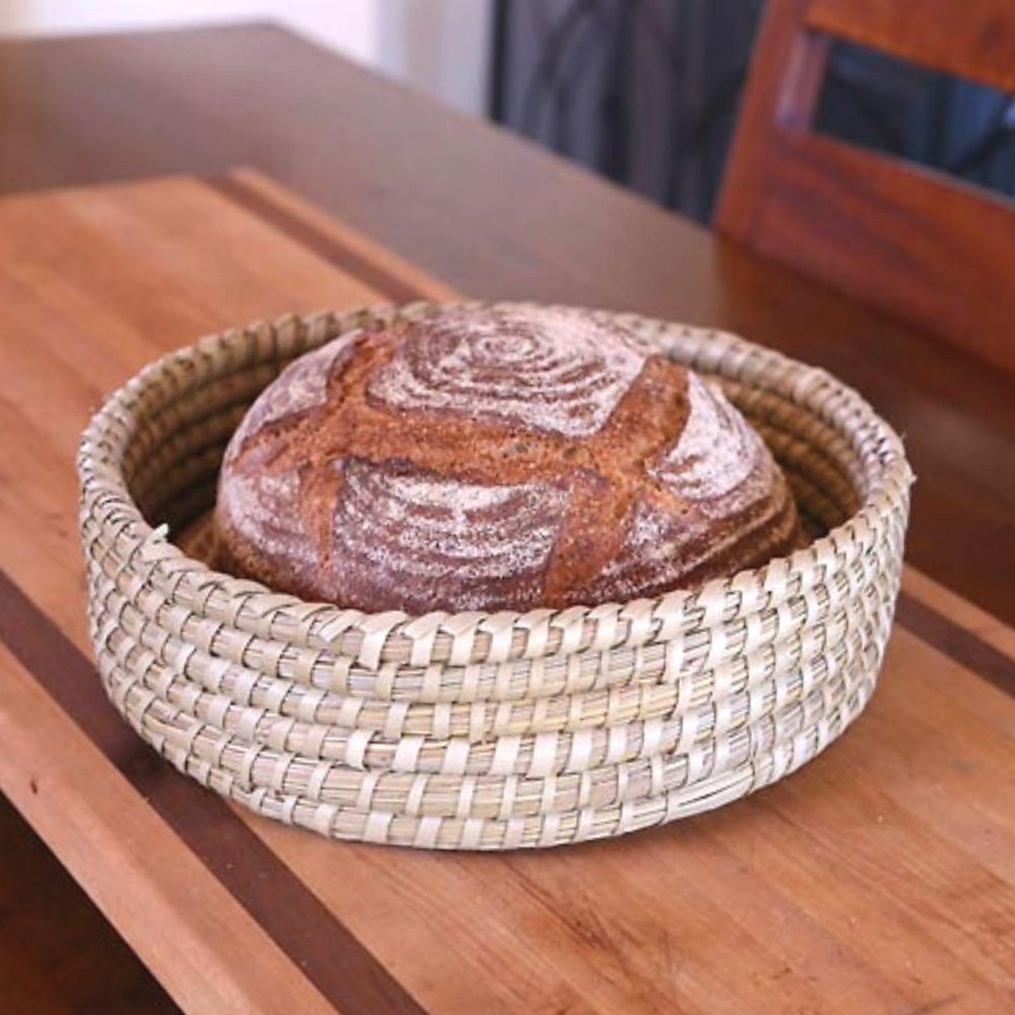 Better World Bio Bread Basket with Terracotta Warmer, Bread Basket for Serving, Sized 11.5" w x 11.5" l x 3.5" h, Nature Inspired Birds of a Feather Design