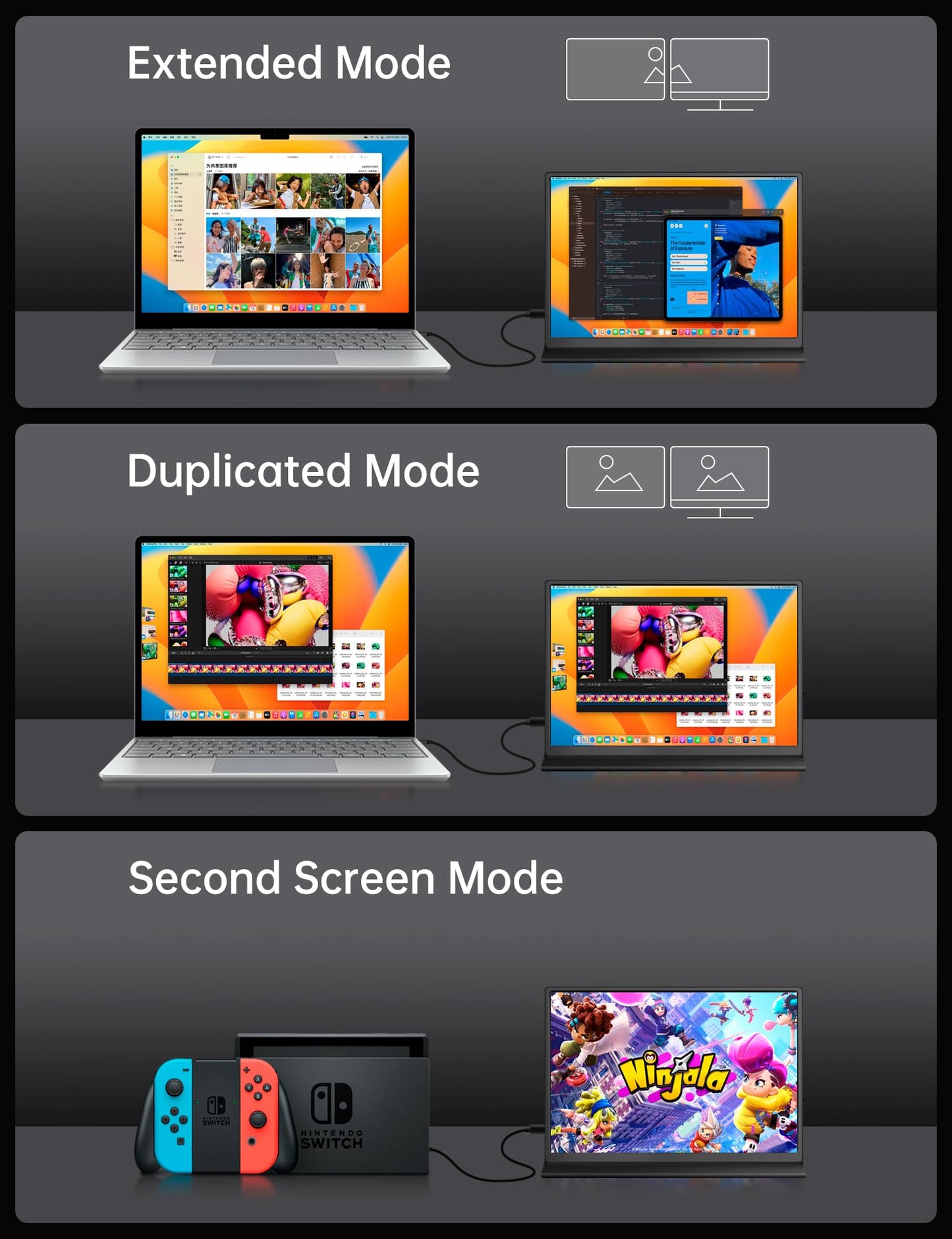 Small Portable Monitor 10.5" 400 Nits 15:10 FHD 1280P IPS Screen, Ultra-Slim Mini Monitor w/Smart Cover & Speaker, USB C HDMI HDR Portable Gaming Monitor, Travel Monitors for Laptop PCs