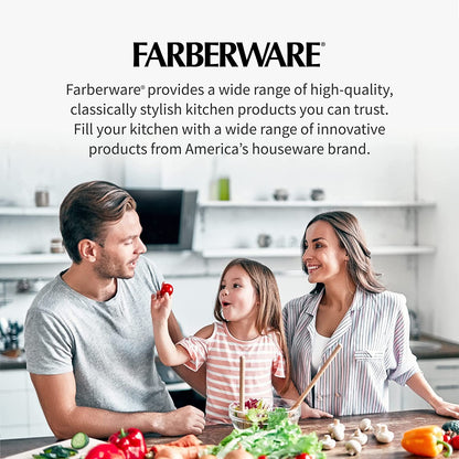Farberware Resin Cutlery Set, 12 Piece, Pastel, Stick Resistant Blades, Ergonomic Grip ANDBalance, Blade Covers Included, Perfect for Back to College and First Kitchens