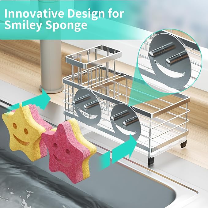 HapiRm Sink Caddy Sponge Holder