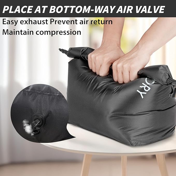 Travel Laundry Bag, Vacuum Compression Dirty Clothes Travel Bag Waterproof Wet