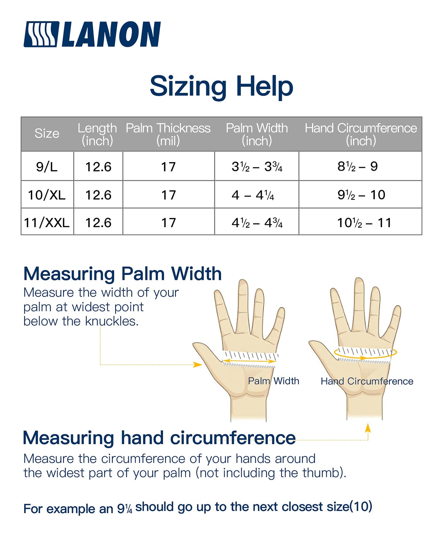 LANON 3 Pairs Nitrile Chemical Resistant Gloves, Reusable Heavy Duty Safety Work Gloves, Acid, Alkali and Oil Protection, Non-Slip, X-Large