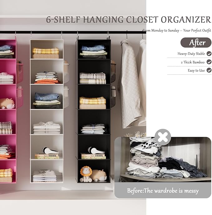 VERONLY Hanging Closet Organizer and Storage