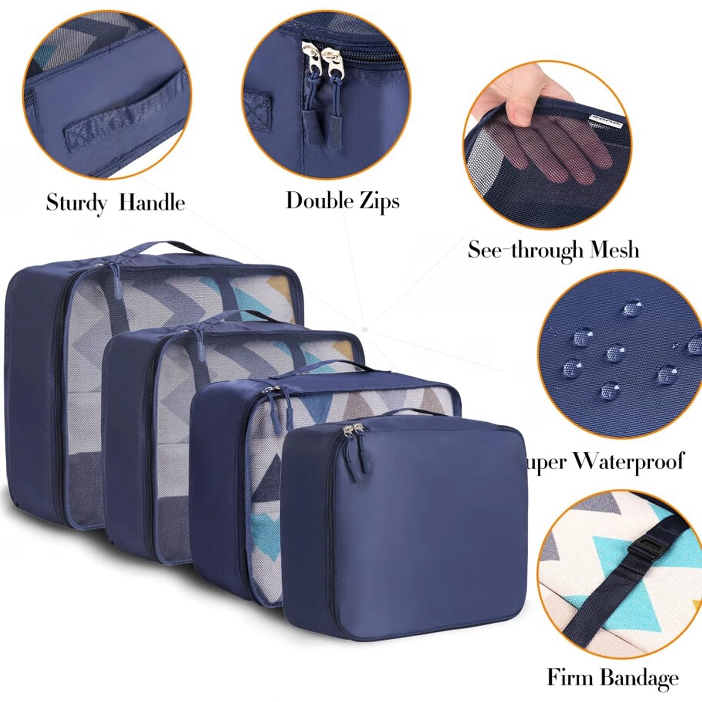 BAGAIL Packing Cubes for Suitcase 8 Set, Lightweight Luggage Packing Organizers Packing Cubes for Travel Accessories