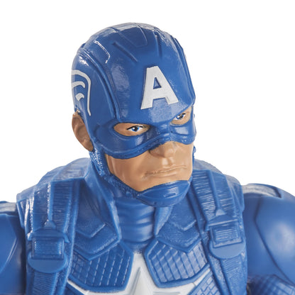 Marvel Avengers Titan Hero Series Captain America 12” Action Figure, Blue