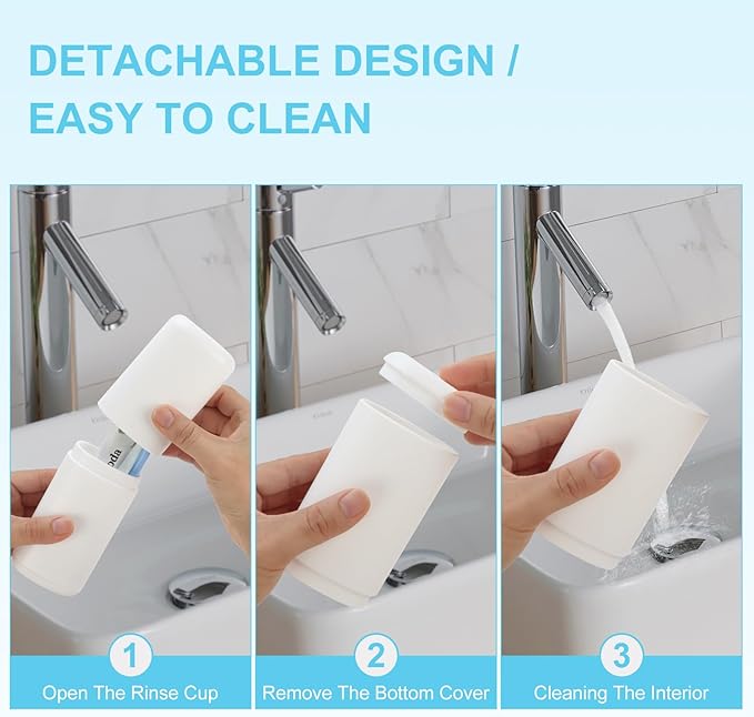 Travel Toothbrush and Toothpaste Case, Portable Tooth Brush Holder, Large White