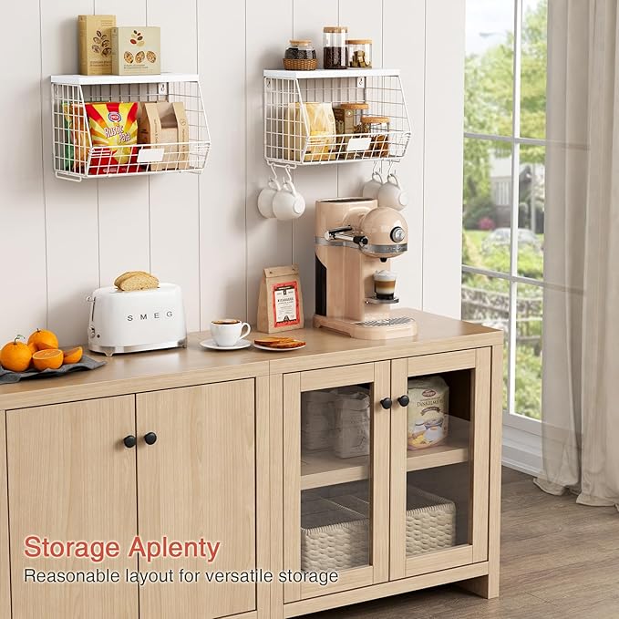 Wall Mount Bathroom Storage Basket, Fruit Produce and Vegetable Baskets