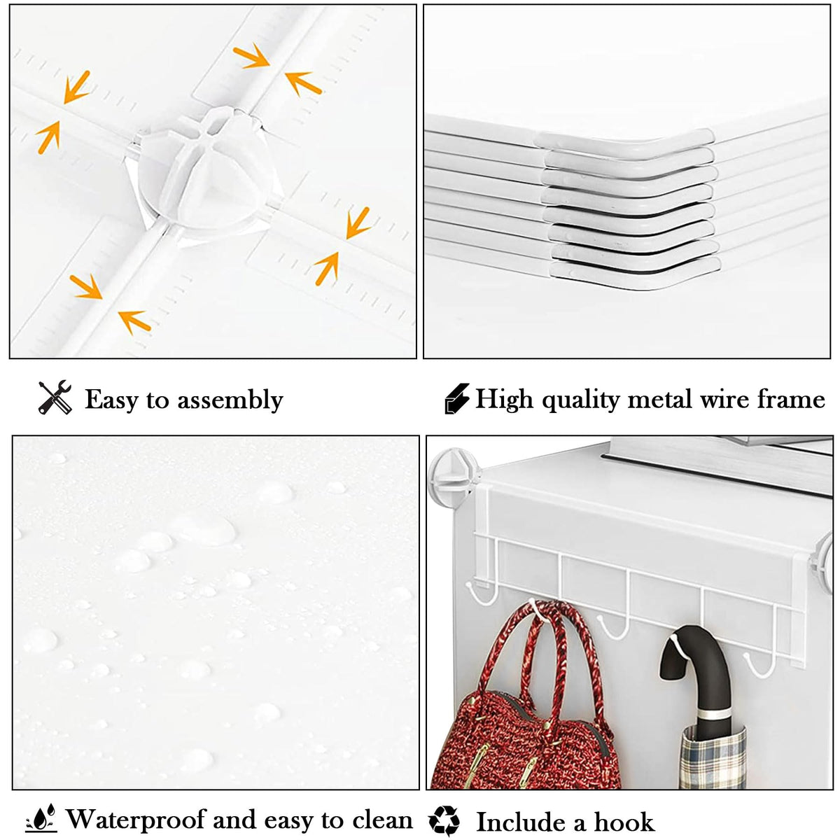 AWTATOS 6 Cube Closet Organizer Storage Shelves Portable Clothes Organizers and Storage Stackable Cubby Shelving for Closet Bedroom Living Room Office White