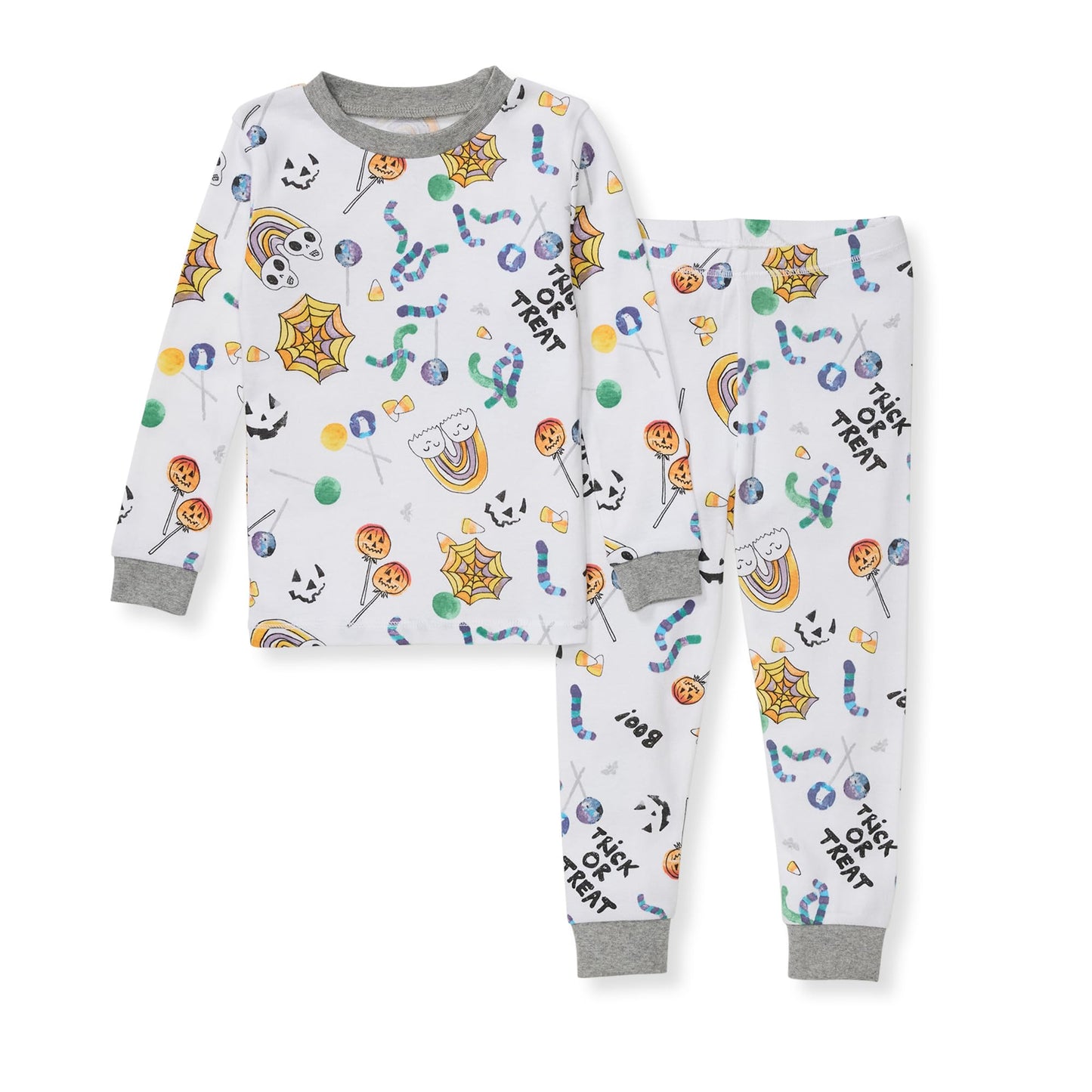 Burt's Bees Baby Baby Girl's Toddler Pajamas, Tee and Pant 2-Piece Pj Set, 100% Organic Cotton, Halloween Treats