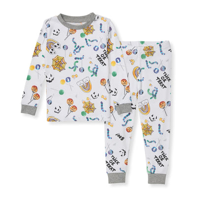 Burt's Bees Baby Baby Girl's Toddler Pajamas, Tee and Pant 2-Piece Pj Set, 100% Organic Cotton, Halloween Treats