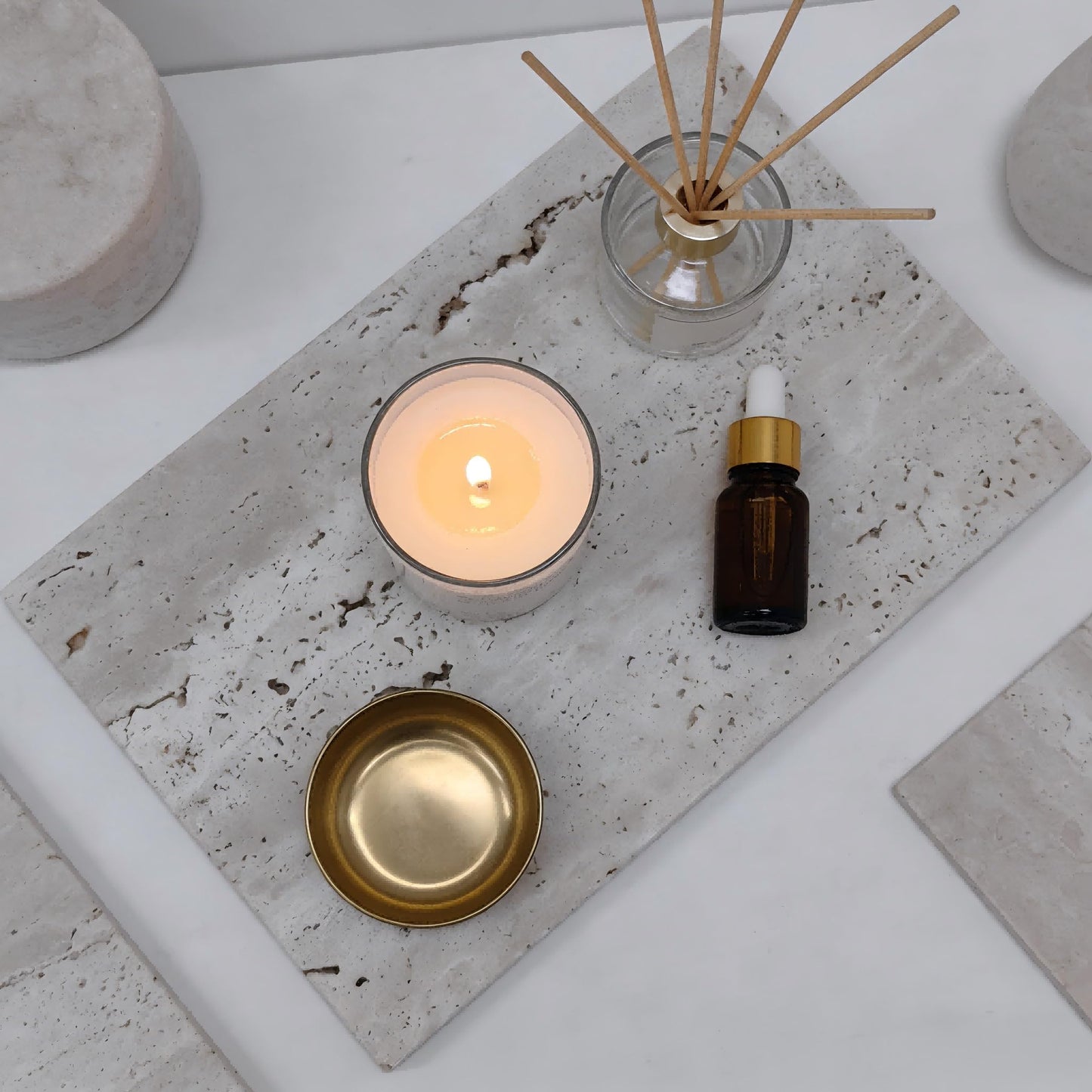 Travertine Display Tile, Single 7.87 x 11.81 Inch Stone Slab