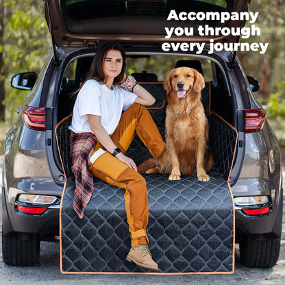 KYG Car Boot Protector, Waterproof, Nonslip, Boot Liner for Dogs, Heavy-Duty Dog Car Seat Cover with Bumper Protection, Scratch-Proof & Durable Boot Liner Fits Cars, Hatchback SUVs 185x105cm (73"x41")