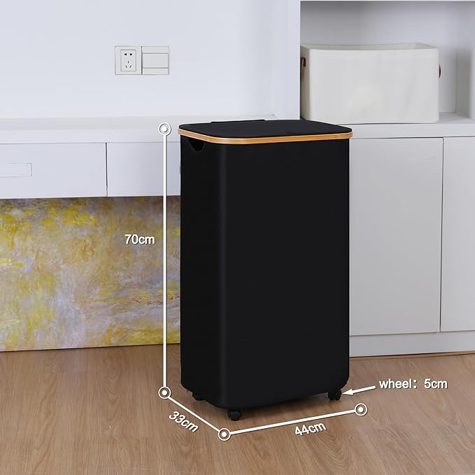 Laundry Basket with Wheels, 100L Hampers