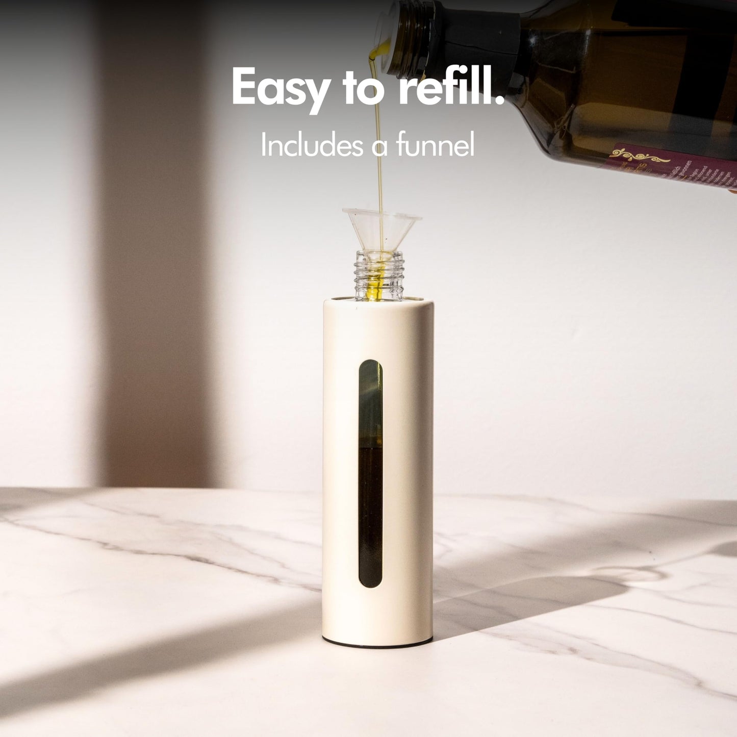 KIVY Glass Oil Sprayer Set of 2 for Cooking, Salads, BBQs & Airfryer – Innovative Spray with Portion Control - Oil Spray Bottle with Stainless Steel Body - Olive Oil Sprayer - Cooking Oil Mister