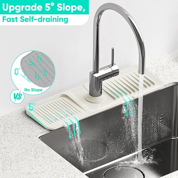 17.7inch Faucet Mat for Kitchen Sink Faucet Mat Kitchen Sink Splash Guard