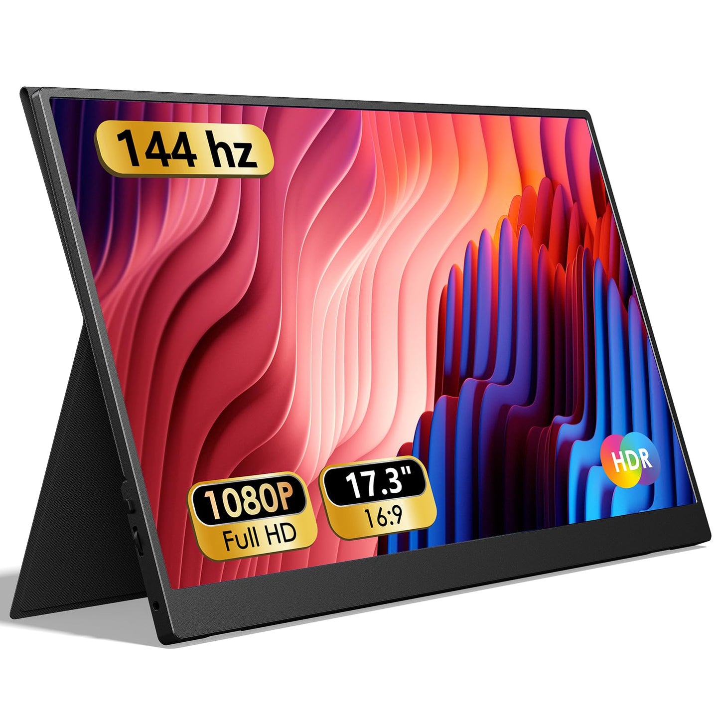 15.6inch Portable Monitor,1080P USB-C HDMI Second External Monitor for Laptop,PC,Mac Phone,PS,Xbox,Swich,IPS Ultra-Thin Zero Frame Gaming Display/Premium Smart Cover