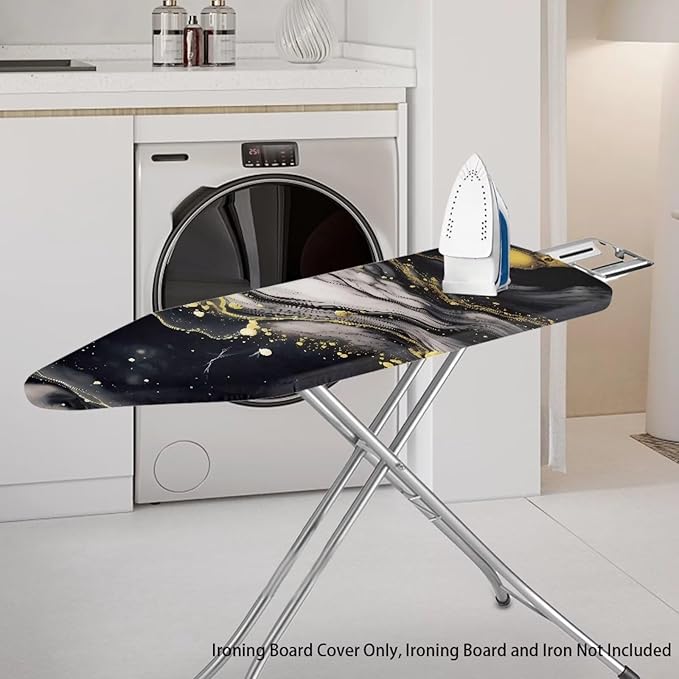 Marble Print Ironing Board Cover Protector Dirt-Resistant Iron Board Cover