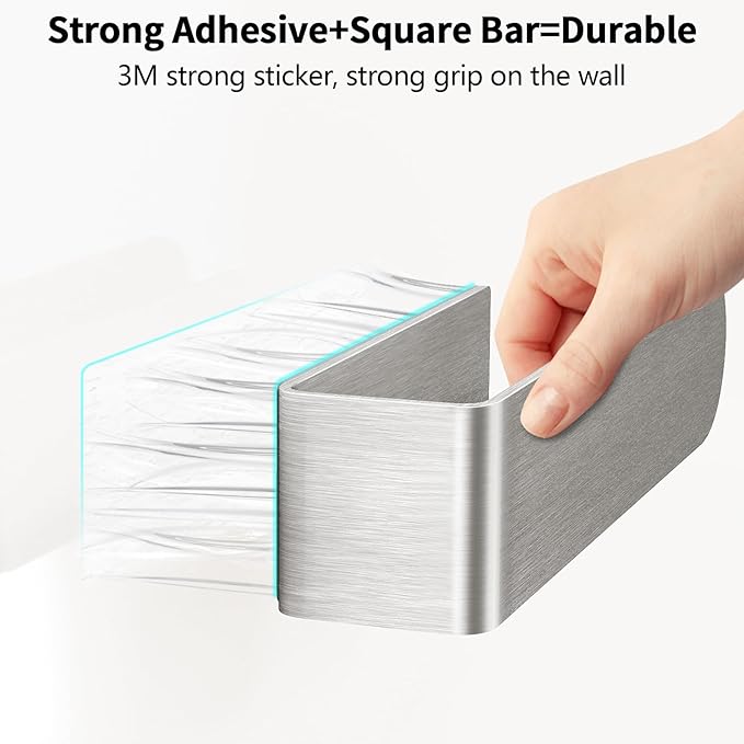 Adhesive Hand Towel Holder, 8 Inch Towel Holder
