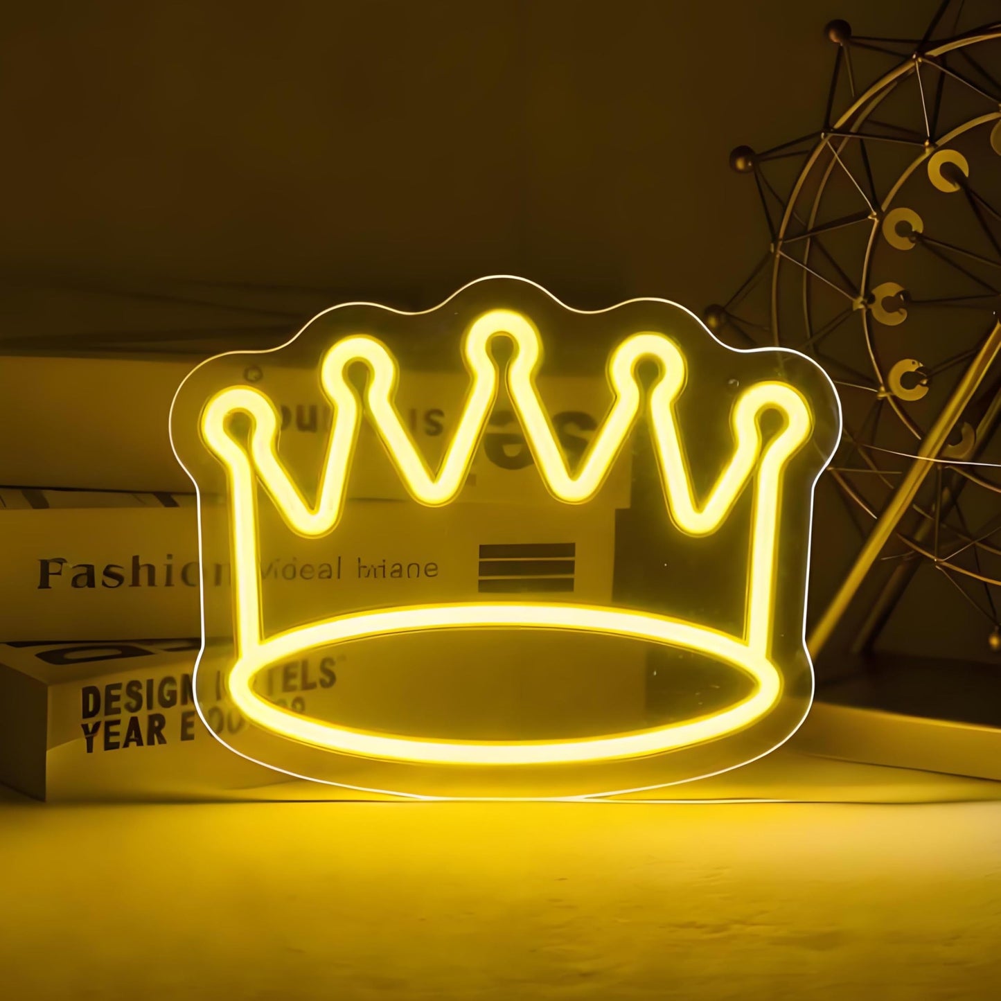 Neonawall Crown Neon Sign for Wall Decor Royal Light Up Business Led Sign Birthday Party Gift Led Decorative Night Signs Room Decorations Christmas Party Gift for Friend Family Girls Boys Home Bedroom