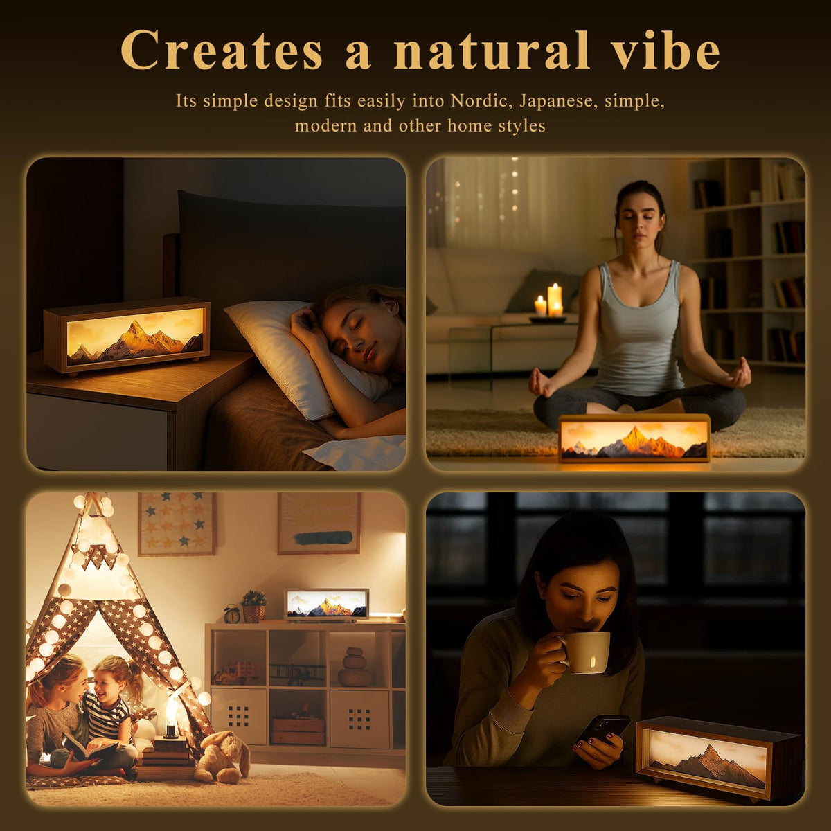 JOHOUSE Mountain Lamp- Unique Night Lamp for Bedroom, Unique Choice for Home Decor