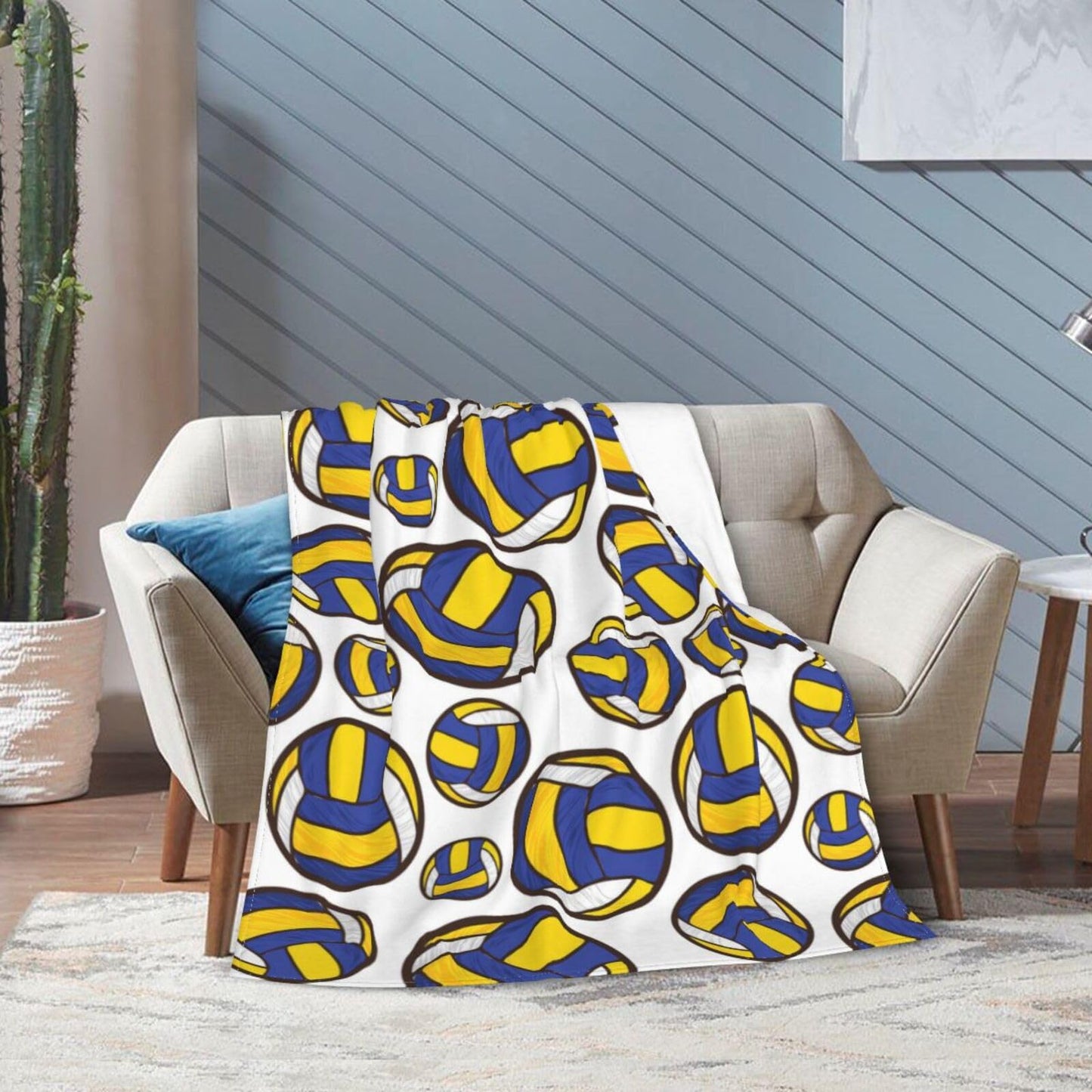 Volleyball Blanket Soft Warm Sofa Bed Throw Blanket Best Volleyball Gifts for Coach Players Teen Girls 80"X60"