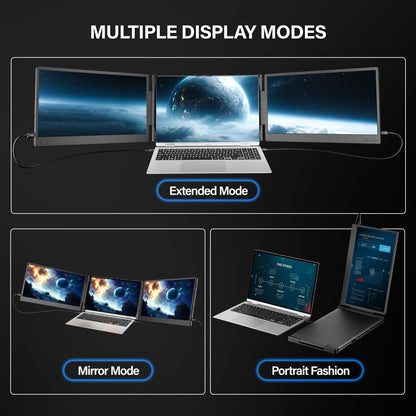 Laptop Screen Extender 0.17" Ultra-Thin, 14.2" FHD 1080P IPS Portable Monitor for Laptop, Dual Screen Travel Monitor Extender Suitable for 13"-17.3" Plug & Play for Windows/Mac/Android/Switch/PS-5