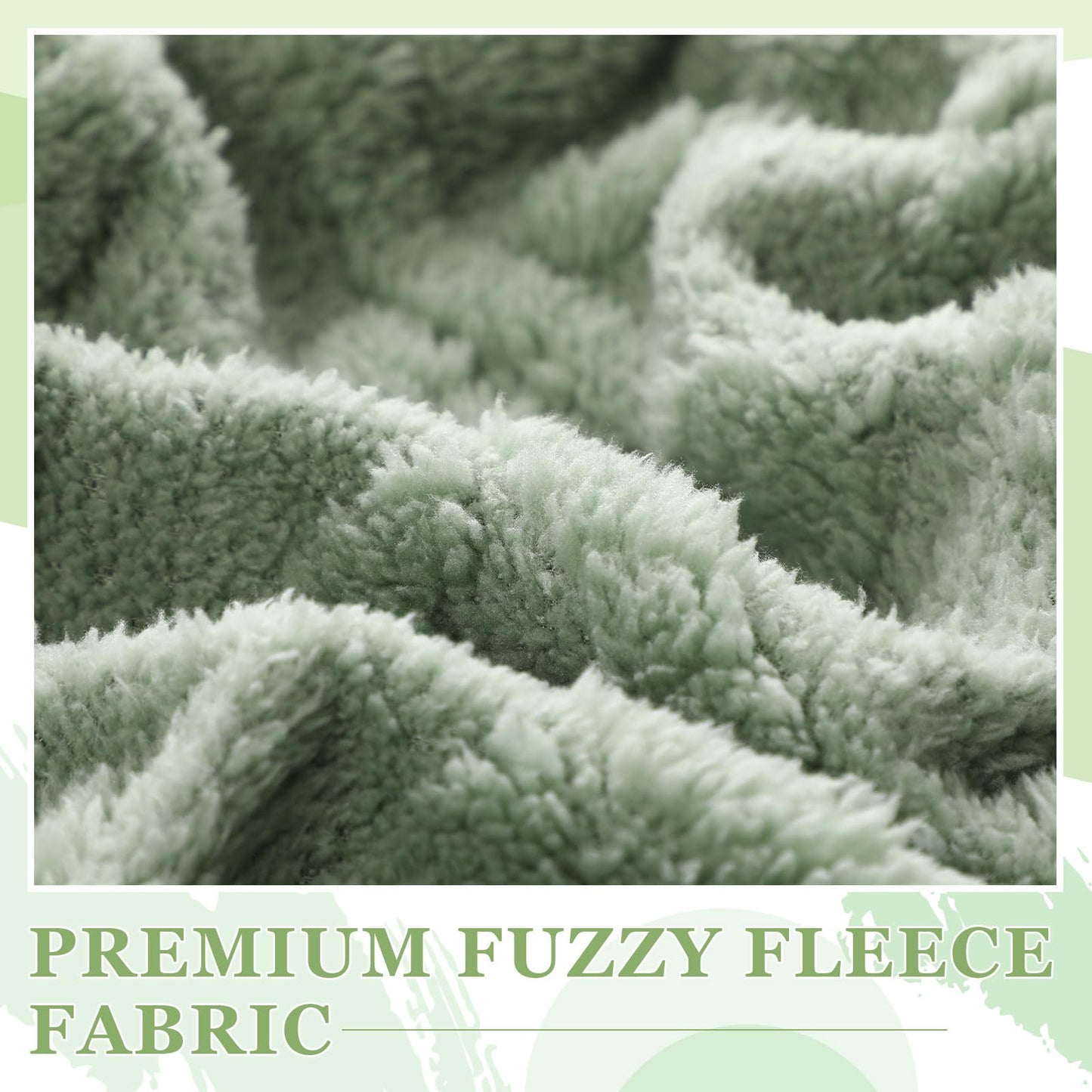 Buryeah 6 Pcs Wedding Guests Throw Blanket Bulk 50" x 60" Jacquard Argyle Throw Textured Solid Soft Throws and Blankets for Sherpa Sofa Bed Knitted Decorative(Sage Green)