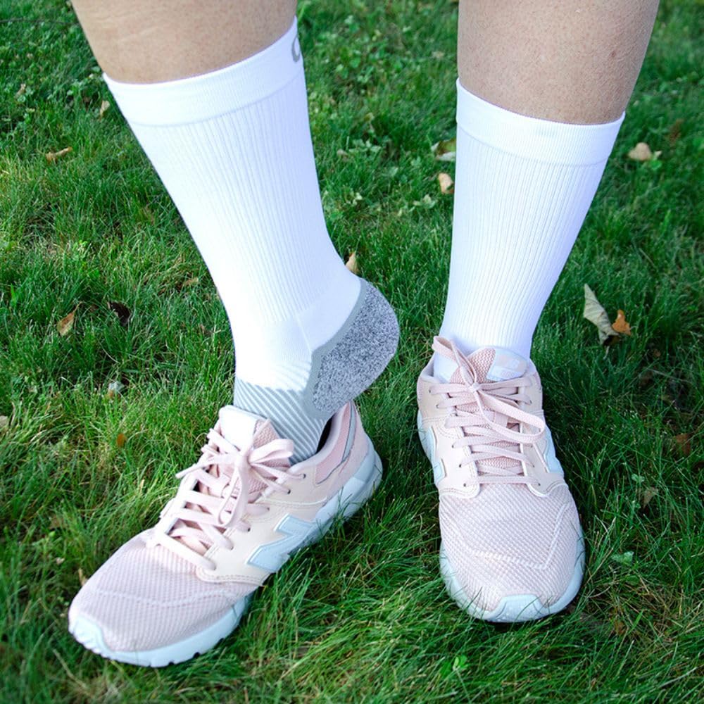 Orthosleeve WC4 Wellness Care Socks, Light Gradient Compression, Soft, Moisture Wicking, Crew Socks, L, Black