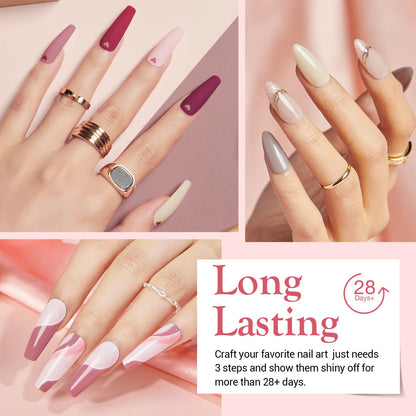AZUREBEAUTY 31 Pcs Dip Powder Nail Kit 20 Colors Glitter Nude Brown Pink White Gray Dip Powder Liquid Set with Top/Base Coat Activator for French Nails Art Manicure DIY Salon Women Valentine's Gift