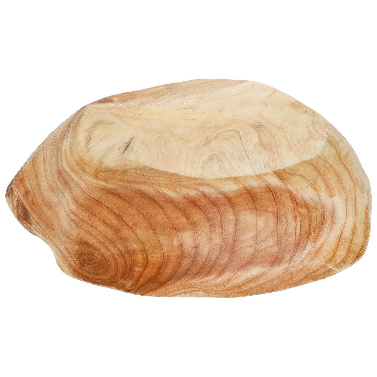 ZENFUN Natural Wood Fruit Bowl 9.8-11.4 Inch, Unique Root Dish Bowl, Fruit Snack Dish for Sandwich Bread Serving, Handmade Serving Bowl for Candy, Vintage Ring Dish, Serving Appetizer Display