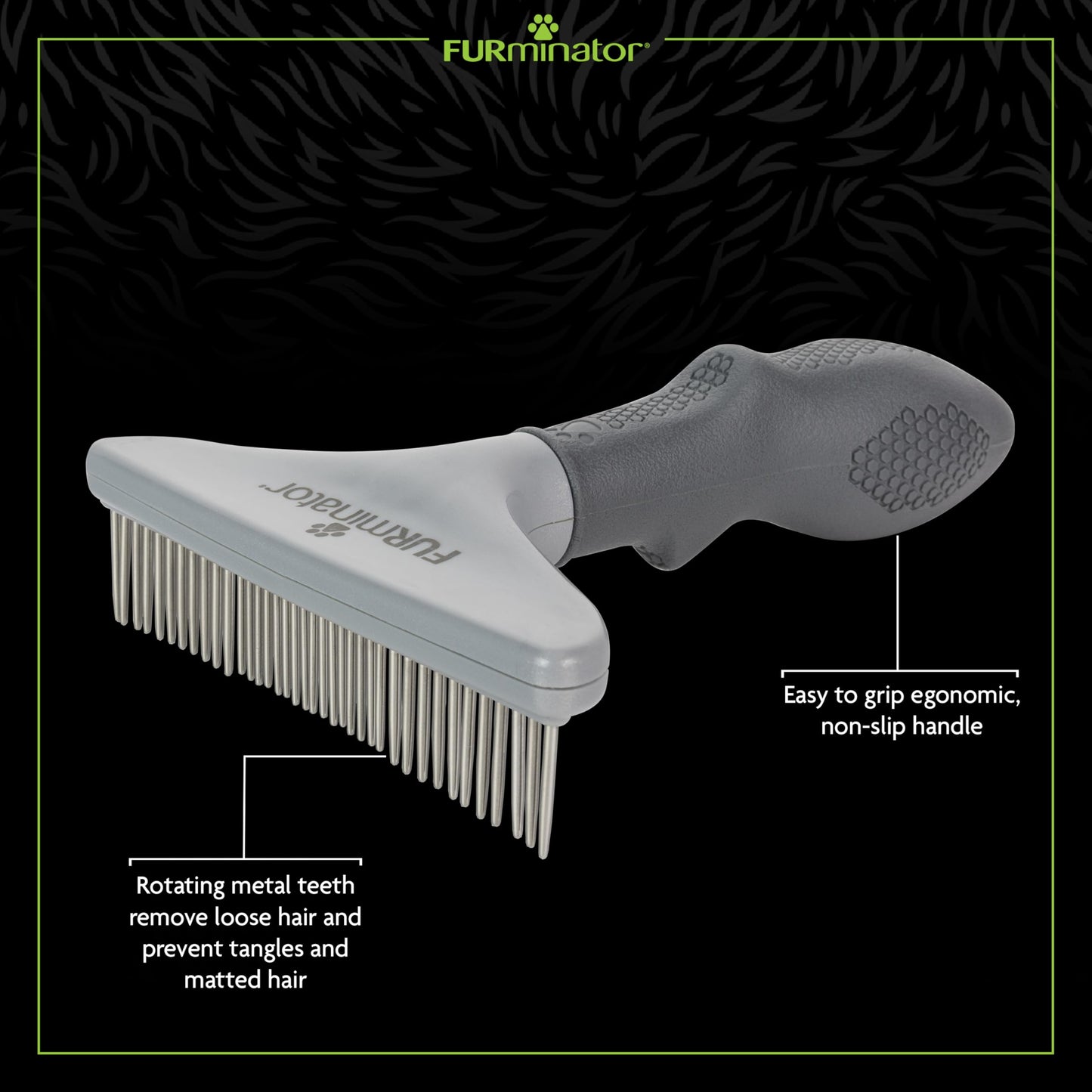 FURminator Grooming Rake for Cats and Dogs