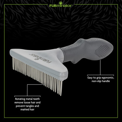 FURminator Grooming Rake for Cats and Dogs