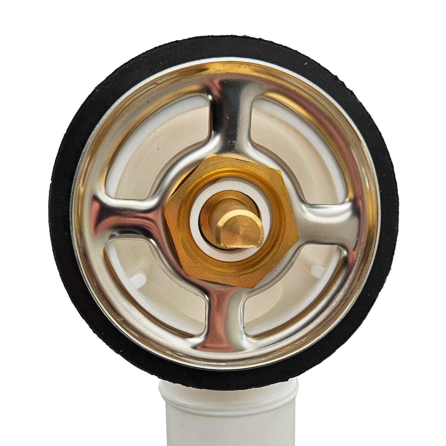 Westbrass A50P27TLE-12 27" Cable Drive Bath Drain Trim Kit with Rotary Overflow Cover Knob, European Stopper and Poly Tubular Pipes, Oil Rubbed Bronze