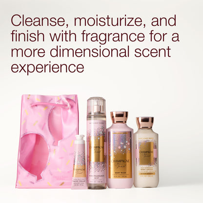 Bath & Body Works Champagne Toast Gift Set with Body Wash, Fine Fragrance Mist, Lotion, & Hand Cream – Personal Care Collection for Gifts or Individual Use, Champagne & Sparkling Berry Scent - 1 Pack