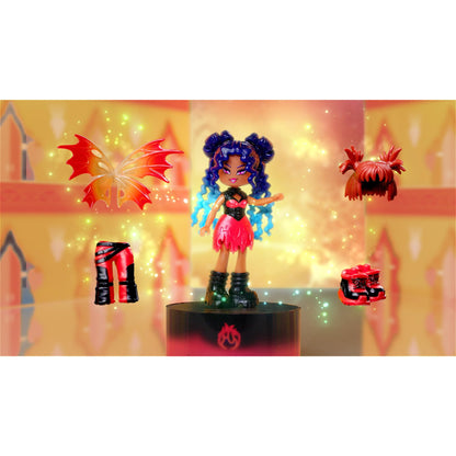 Royale High 3 Inch Fire Fairy Fashion Doll - 1 Figure with 9 Fashion Accessories - Virtual Item Code Included - Series 1 - Ages 5+