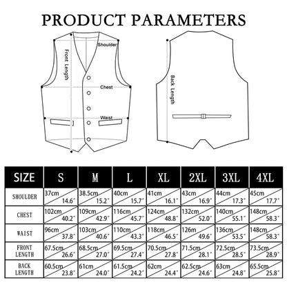Hi-Tie Orange Black Halloween Suit Vest Mens Slim Fit Plaid Waistcoat 3 Pockets Formal Casual Tuxedo for All Saints' Day
