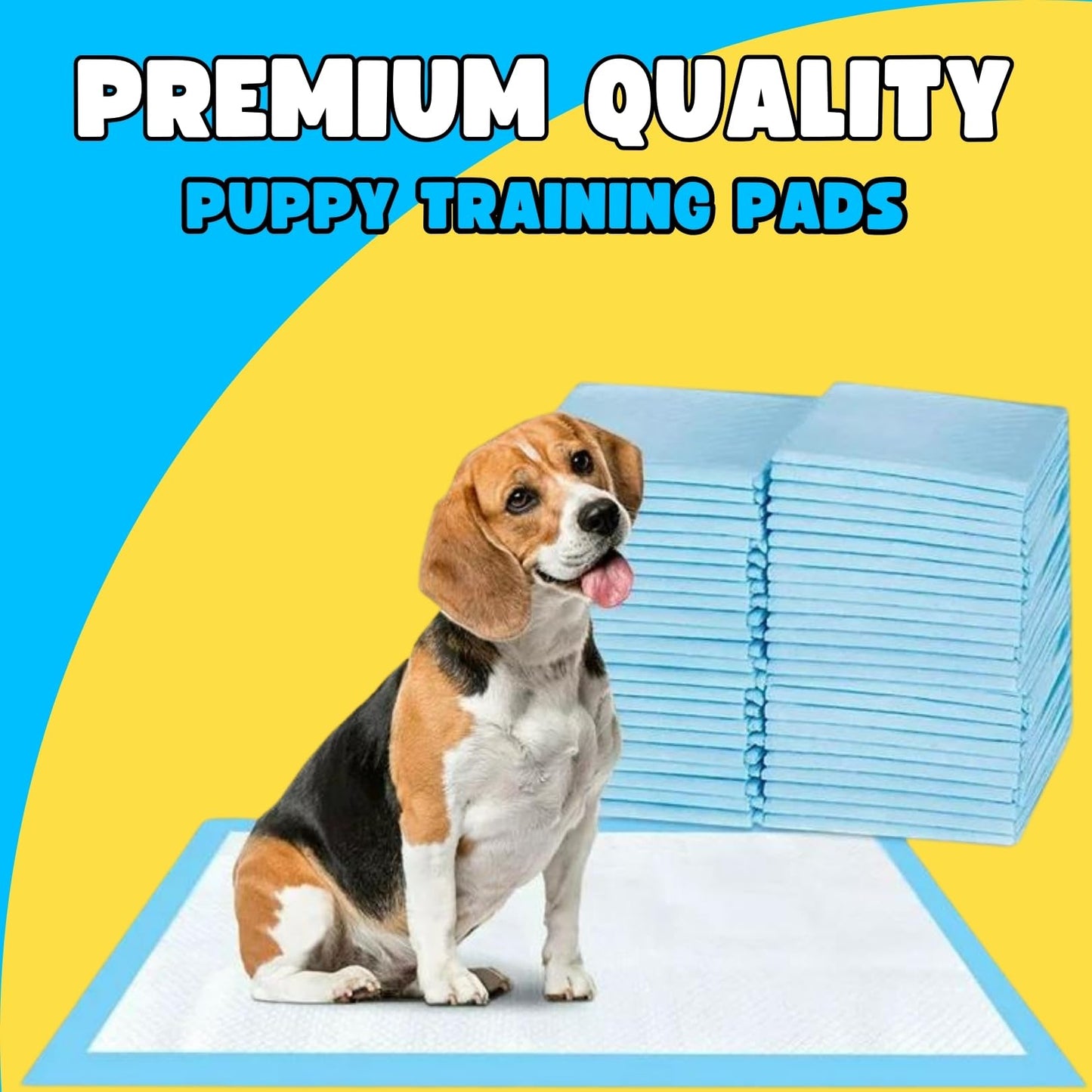 Bazaar Large Puppy Pads 100 Pack Disposable Puppy Training Pads 60x60cm | Highly Absorbent Leak-Proof Dog Training Pads | Premium Quality Quick-Dry Dog Pads (60x60cm - 100 Count)